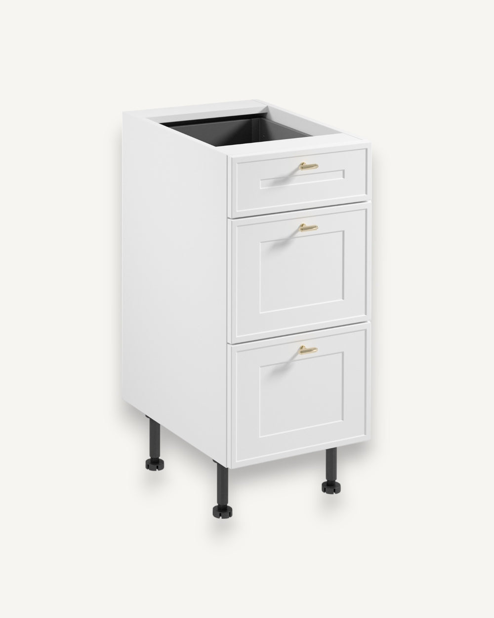 Unterschrank D40S3 AX – Sorento Weiß – Zeitloses Design für jeden Geschmack.