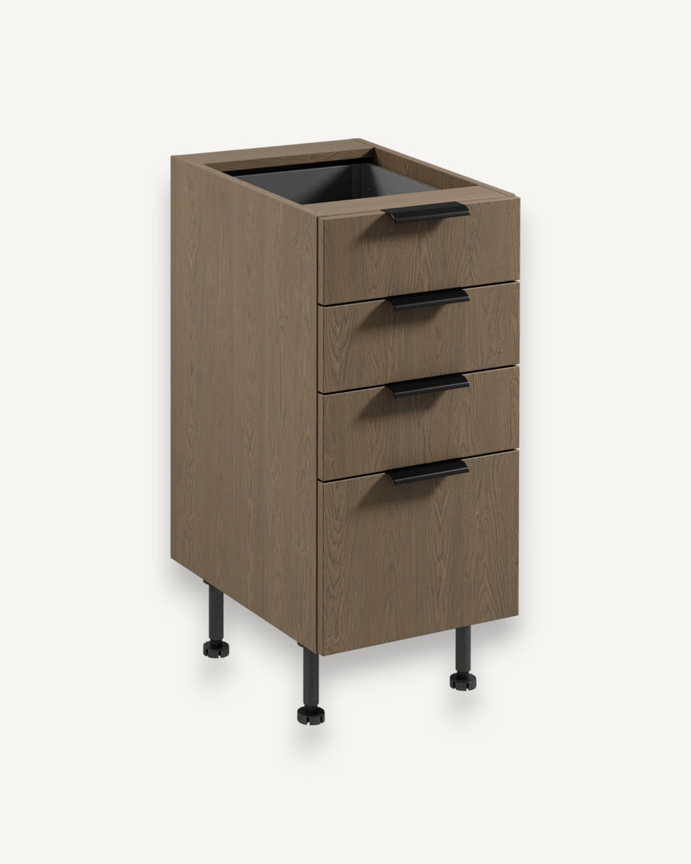 Unterschrank D40S4 AX – Sorento Dunkle Eiche – Funktionalität trifft auf modernes Design.