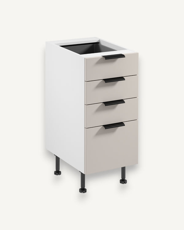 Unterschrank  D40S4 AX - Sorento Weiß Beige - Platzsparend und elegant zugleich. - ROYAL24_MARKT