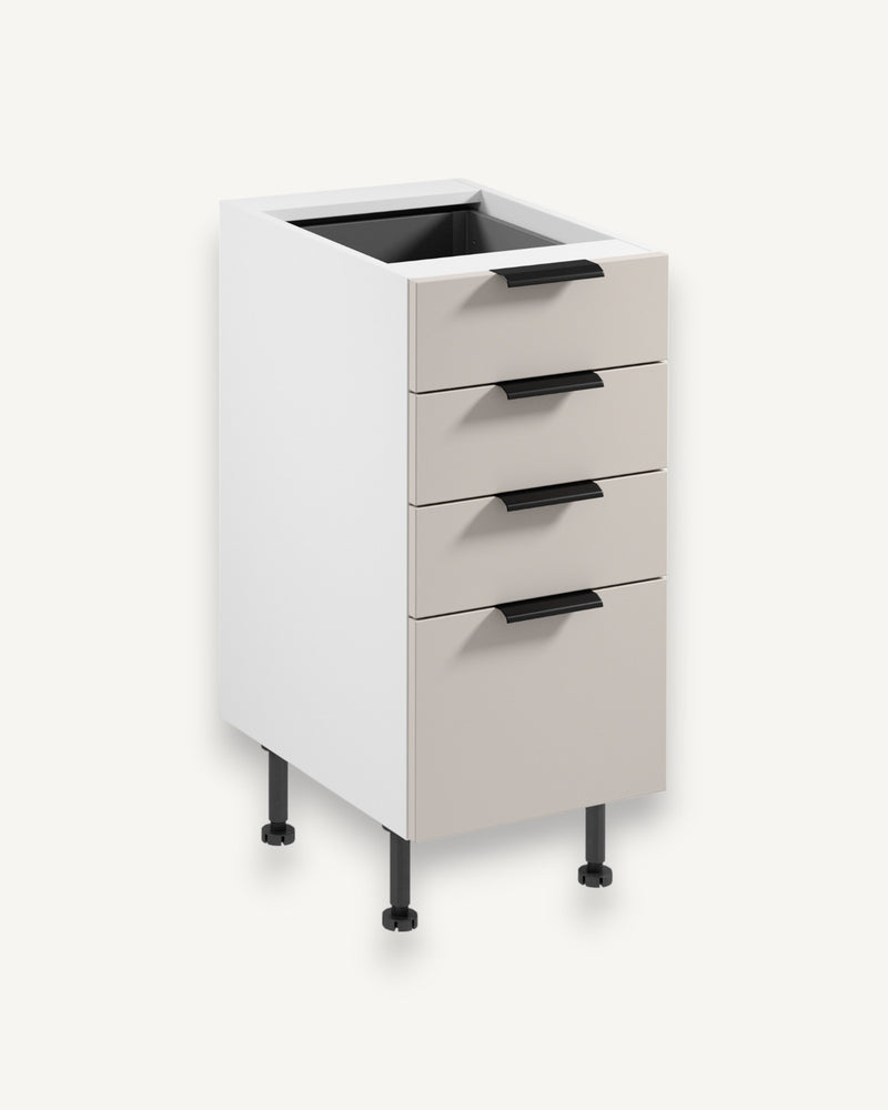 Unterschrank D40S4 AX – Sorento Weiß Beige – Platzsparend und elegant zugleich.