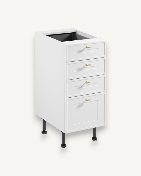 Unterschrank D40S4 AX - Sorento Weiß - Perfekte Anpassung an jede Wand. - ROYAL24_MARKT