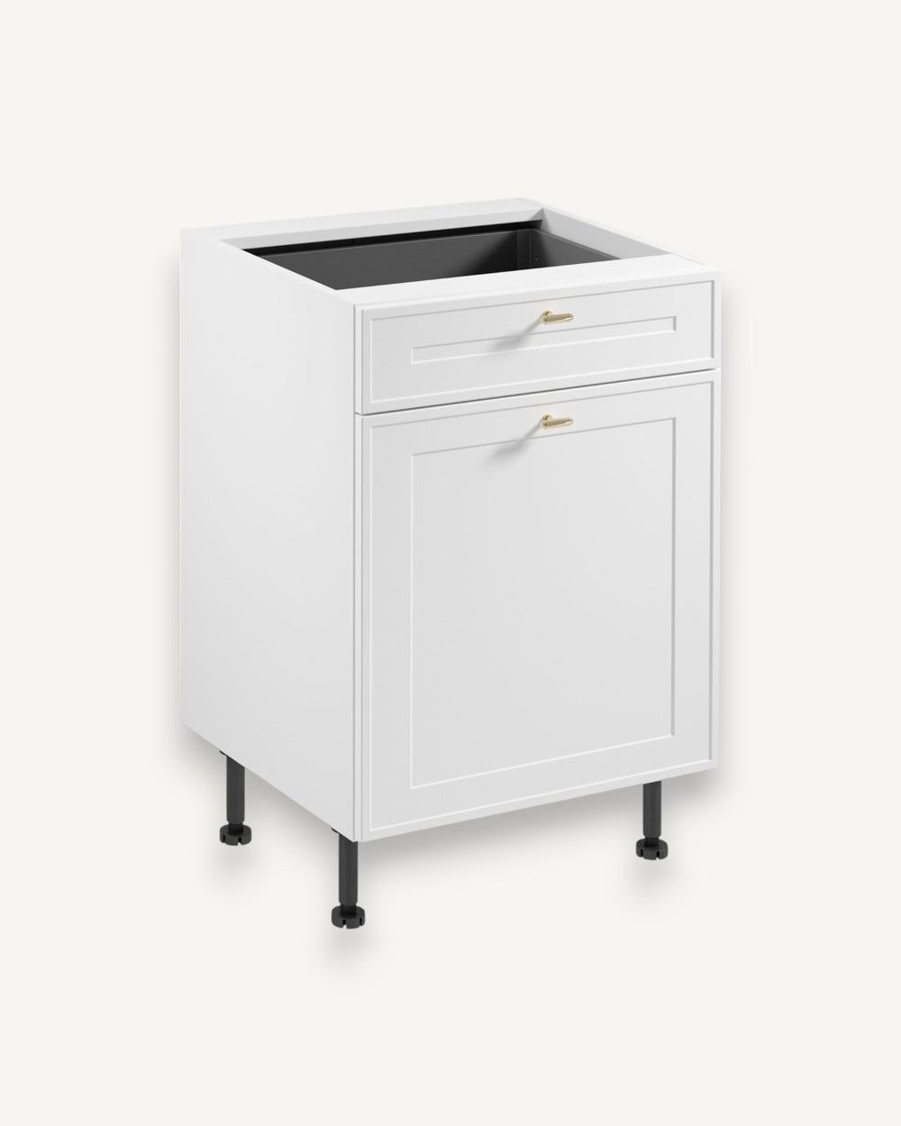 Unterschrank D60S1 P/L AX – Sorento Weiß – Stilvoller Unterschrank für Ihre Küche.