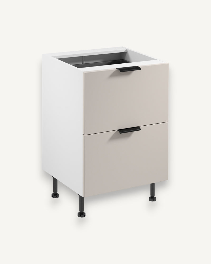 Unterschrank D60S2+1 AX – Sorento Weiß Beige – Ordnung und Stil vereint.