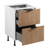 Unterschrank mit Sortiereinsatz D60ZS AX -Sorento Weiß Sonoma Eiche - Organisiertes Design für Ihre Küche. - ROYAL24_MARKT