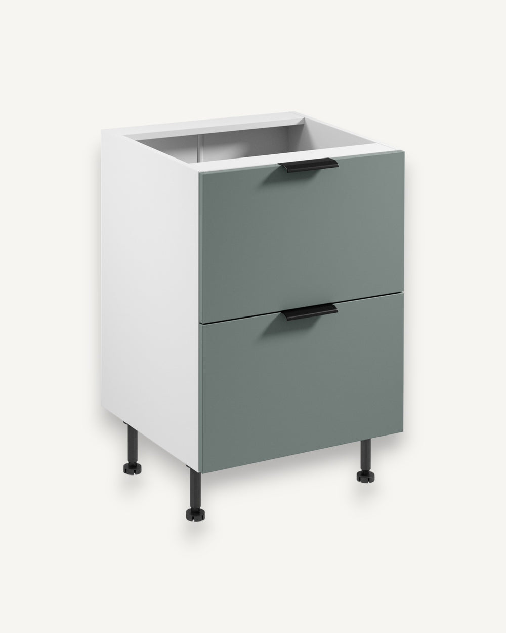 Unterschrank D60S2 AX – Sorento Weiß Grün – Funktionalität trifft auf elegantes Design.