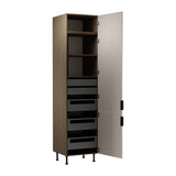Hochschrank D60T P/L AX - Sorento Beige - Der Hochschrank bietet viel vertikalen Stauraum. - ROYAL24_MARKT