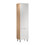 Hochschrank D60T P/L AX - Sorento Sonoma Eiche Weiß - Schönes und praktisches Design für Ihre Küche. - ROYAL24_MARKT