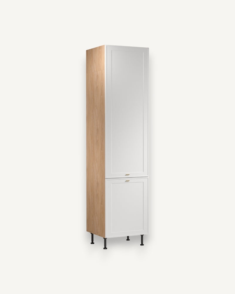 Hochschrank D60T P/L AX – Sorento Sonoma Eiche Weiß – Schönes und praktisches Design für Ihre Küche.