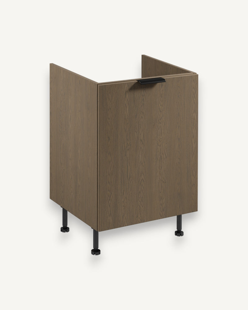 Spülenunterschrank D60Z P/L – Sorento Dunkle Eiche – Stilvoller Spülenunterschrank für Ihre Küche.