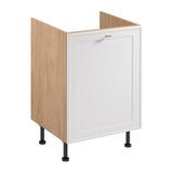 Spülenunterschrank D60Z P/L -Sorento Sonoma Eiche Weiß - Praktisch und elegant für Ihre Küche. - ROYAL24_MARKT