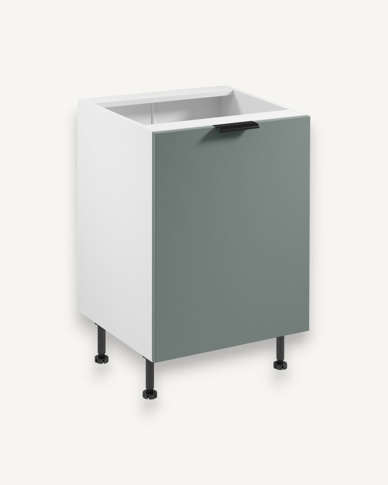 Unterschrank D60 P/L – Sorento Weiß Grün – Praktischer Stauraum für kleine und große Küchen.