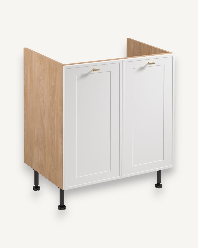 Spülenunterschrank D80Z – Sorento Sonoma Eiche Weiß – Robuste Qualität mit Eleganz für Ihre Küche.