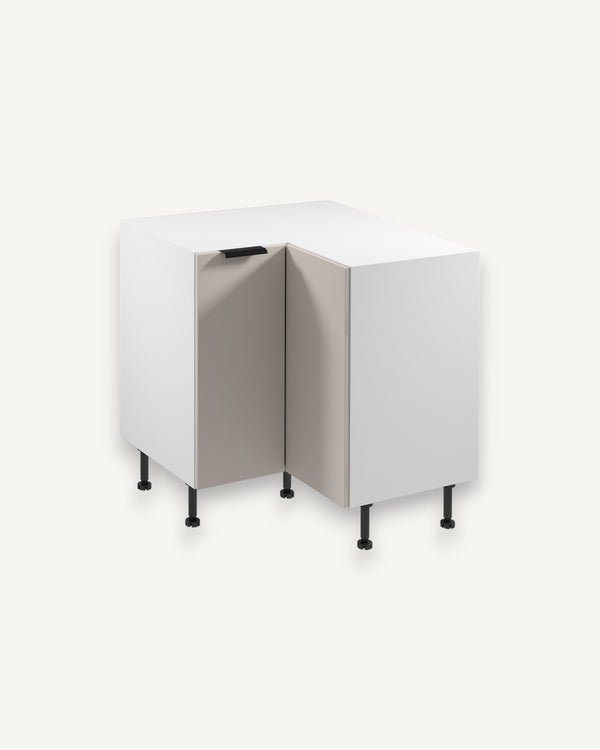 Eckunterschrank D90N - Sorento Weiß Beige - Cleverer Stauraum für jede Ecke. - ROYAL24_MARKT