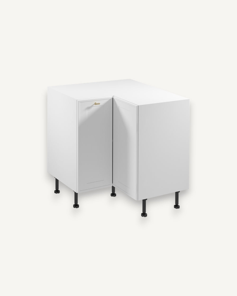 Eckunterschrank D90N – Sorento Weiß – Optimaler Stauraum für jede Ecke.