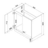 Spülenunterschrank D80ZL P/L ( S1600/16 ) – BONO – Praktische Küchenlösung
