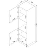 Mikrowellenumbauschrank D60PK/2133 P/L – Dnoria – Elegante Geräte-Integration