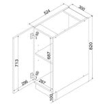 Unterschrank D30 P/L – Dnoria – Funktionales Küchenelement
