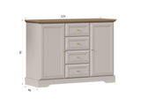 Castello Wohnzimmer-Set 3-teilig – Elegante Landhausmöbel in Kaschmir / Mavelie Eiche