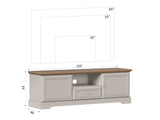 Castello Wohnzimmer-Set 3-teilig – Elegante Landhausmöbel in Kaschmir / Mavelie Eiche