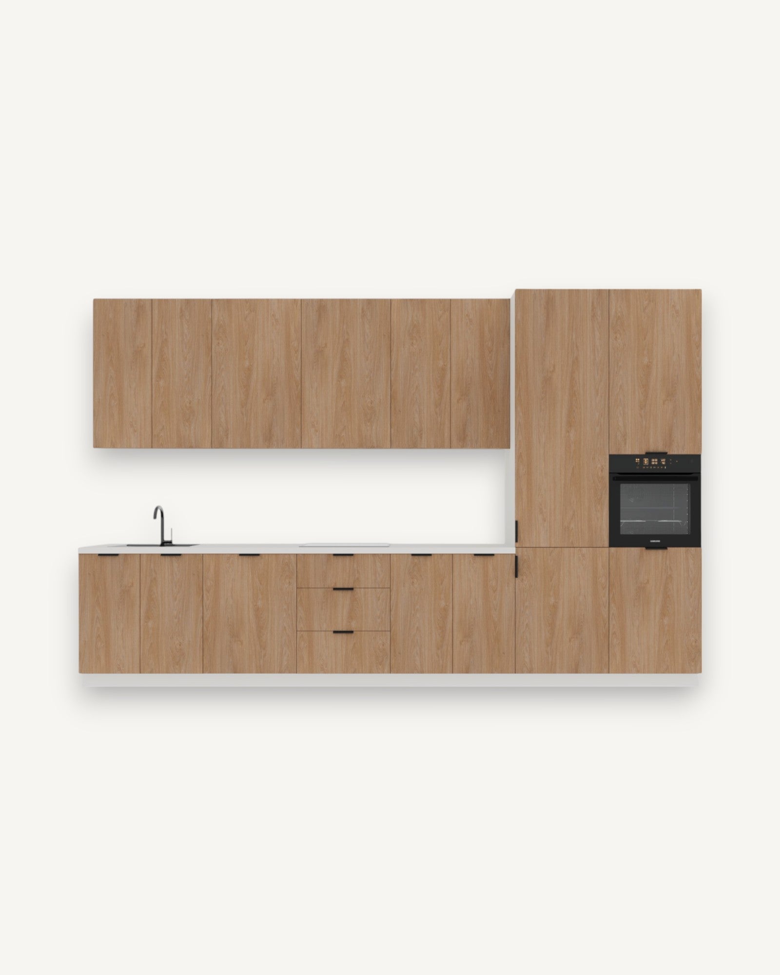 Küchenzeile K88-G400 R - mit robusten Materialien gefertigt - ROYAL24_MARKT