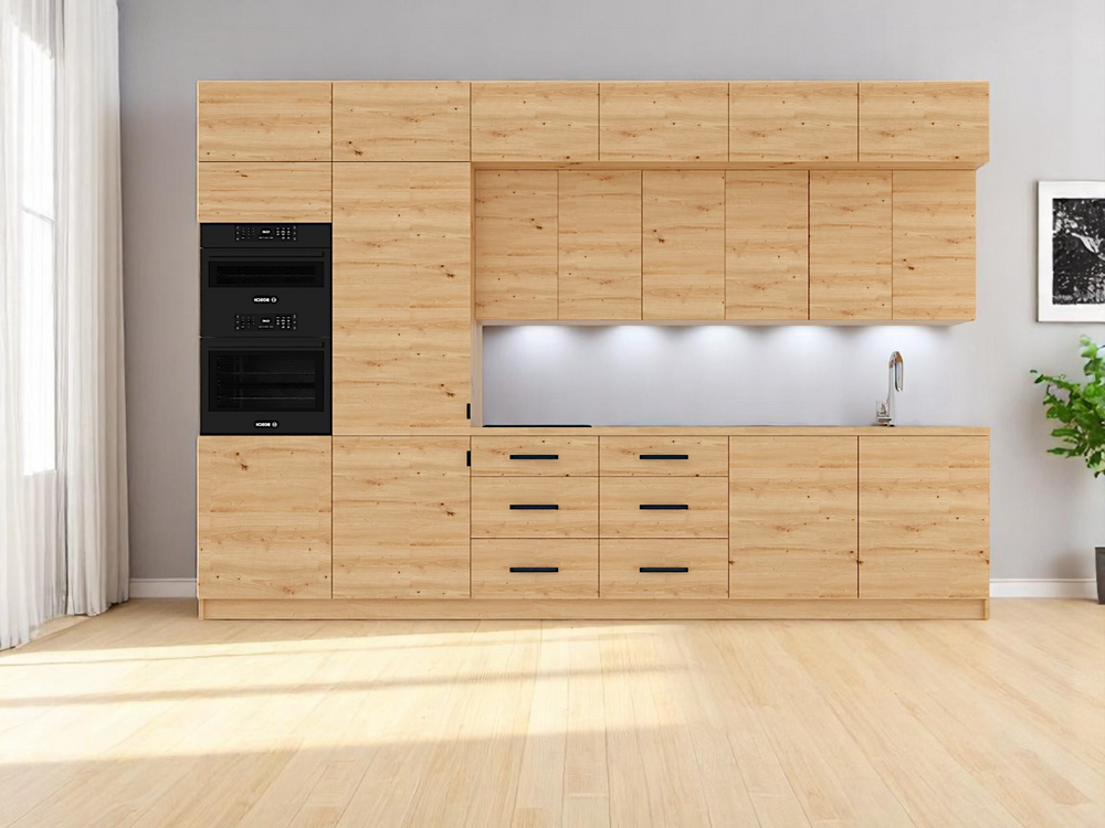 Küchenzeile K72-G360 L – Nexa Woodline – Nahtlose Integration in jedes Wohnkonzept