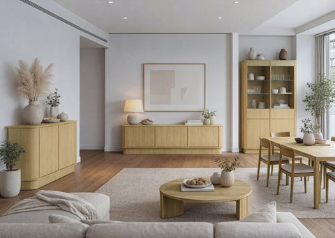 Rivello Nachttisch – Moderner Beistelltisch mit Schublade in Baltic Dune