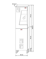 Vitrine - Präsentieren Sie Ihre Wertsachen mit einer modernen Vitrine (Regalvitrine, 1-St., Premium - R3) - ROYAL24_MARKT