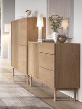 Savira Elegantes Sideboard mit 3 Türen in Cremona Eiche – Stilvolles Premium-Design