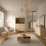Savira Elegante Vitrine mit 2 Türen in Cremona Eiche – Modernes Premium-Design