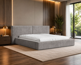 Polsterbett 06 Bouclé – Tresor – Bett mit Bettkasten, Metall-Lattenrost und modernem Design