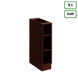 Küchenzeile Mit Insel - Sycylia - Milano Walnuss - K49-G340 cm - ROYAL24_MARKT