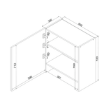 Hängeschrank W60/68 SLIM P/L OK.CZ – ARVION – Integrierter Dunstabzug