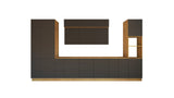 Nexa Küchenmöbel-Set KÜ03-L – Grau – Stilvolle 460 cm Küchenlösung mit maximalem Stauraum und moderner Eleganz