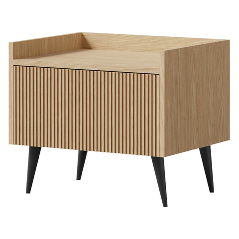 Ademo Nachttisch 52 cm mit Klappe – Frühlingseiche