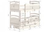 Etagenbett 97 cm - Amely - Umweltfreundliches Bett mit Leiter. - ROYAL24_MARKT