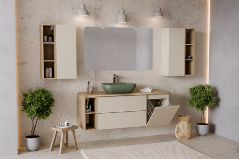 Aufsatzschrank für die Waschtischplatte Dalvira Cremona Eiche 20 × 50 × 44 cm – Ansicht 4