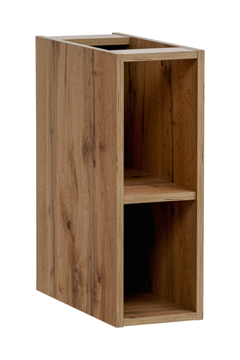 Badmöbel-Set Ardena Weiß 80 cm – Aufsatzschrank für die Waschtischplatte Xylara Wotan Eiche 20 × 57 × 44,5 cm