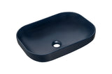 Aufsatzwaschbecken 50,4 × 35,2 cm – Marineblau matt, eckig