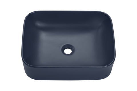 Aufsatzwaschbecken 50,5 × 38 cm – Marineblau matt, eckig – Ansicht 3