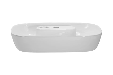 Aufsatzwaschbecken 60 × 40,5 cm – Weiß, glänzend, eckig – Ansicht 2