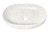 Aufsatzwaschbecken 60 × 41,5 cm – Terrazzo matt, oval – Ansicht 3