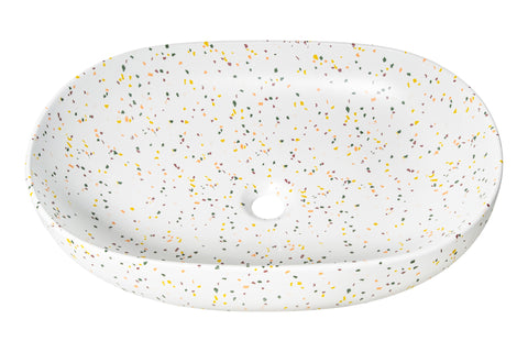 Aufsatzwaschbecken 60 × 41,5 cm – Terrazzo matt, oval – Ansicht 3