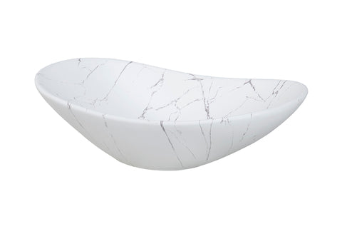 Aufsatzwaschbecken 61,5 × 36 cm – Weiß, matt, oval