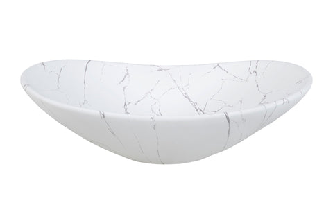 Aufsatzwaschbecken 61,5 × 36 cm – Weiß, matt, oval – Ansicht 2