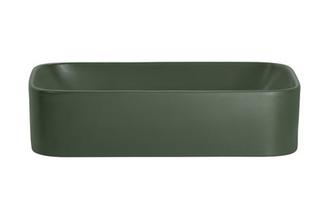 Aufsatzwaschbecken 61 × 38 cm – Grün, matt, eckig – Ansicht 2