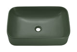 Aufsatzwaschbecken 61 × 38 cm – Grün, matt, eckig – Ansicht 3