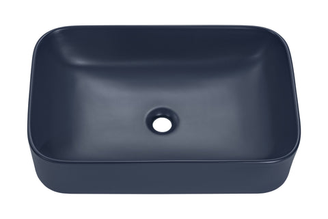 Aufsatzwaschbecken 61 × 38 cm – Marineblau matt, eckig – Ansicht 3