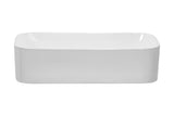 Aufsatzwaschbecken 61 × 38 cm – Weiß, glänzend, eckig – Ansicht 2