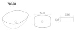 Aufsatzwaschbecken Annea 50,5 × 38,5 cm – matt, oval (Art.-Nr. CO-P-000373) – Ansicht 5