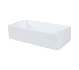 Aufsatzwaschbecken Gaia 45 × 22 cm – Weiß, glänzend, eckig